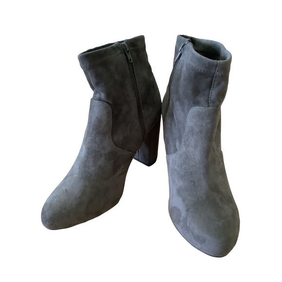 Lane Bryant Dark Olive Green Faux Suede Booties 11W - Picture 7 of 10